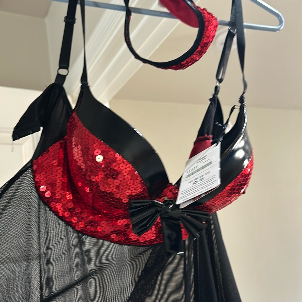 Santa baby doll with matching thong
